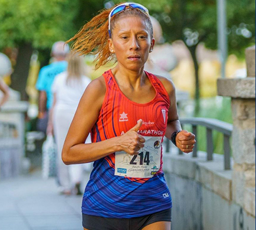 NOELIA SALAS, TERCERA ENTRE LAS VETERANAS C DE LA HISTÓRICA PEDESTRE POPULAR DE GUADARRAMA 
