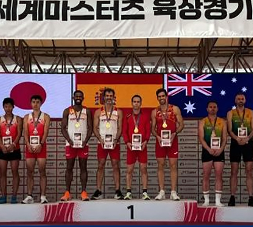 ISAAC CARMONA, MEDALLA DE ORO CON EL RELEVO ESPAÑOL 4X400 MÁSTER 35 EN LOS MUNDIALES DE DAEGU 