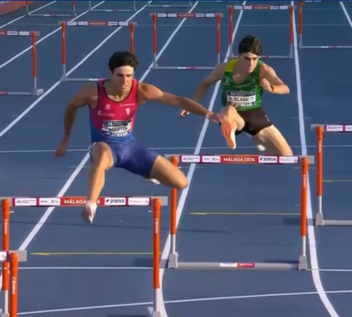 NICOLÁS MARTÍNEZ, CUARTO EN LOS 400 M VALLAS DE LOS CAMPEONATOS DE ESPAÑA CELEBRADOS EN MÁLAGA 