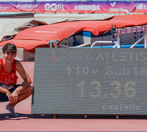 NICOLÁS CEBALLOS, CAMPEÓN DE ESPAÑA DE LOS 110 METROS VALLAS CON RÉCORD NACIONAL SUB-18