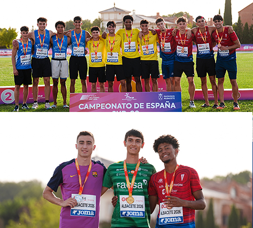 JAXIER LAZADOR SOTOMAYOR Y EL RELEVO 4X100 M TAMBIÉN SUBEN AL PODIO EN EL NACIONAL SUB-20 DE ALBACETE