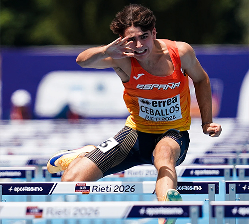 MEDALLA DE BRONCE Y RÉCORD DE ESPAÑA DE NICOLÁS CEBALLOS EN LOS 110 M VALLAS DE LOS EUROPEOS SUB-18