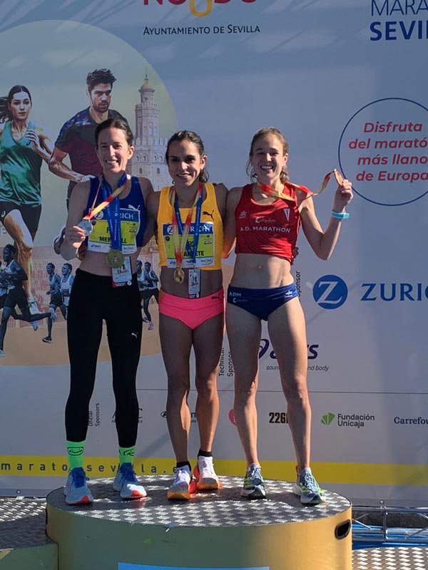 Clara Simal logra el bronce en el Cto. De España de Maratón en Sevilla