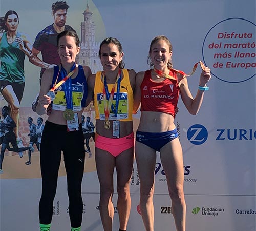 Clara Simal logra el bronce en el Cto. De España de Maratón en Sevilla
