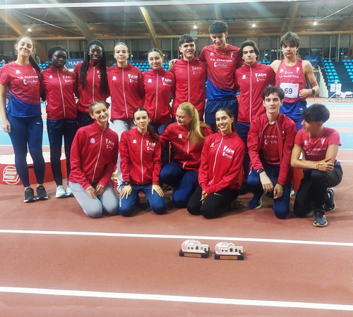 DOBLETE EN EL CAMPEONATO DE MADRID DE CLUBES SUB-20 EN PISTA CUBIERTA: LAS CHICAS Y LOS CHICOS SUBEN A LO MÁS ALTO DEL PODIO