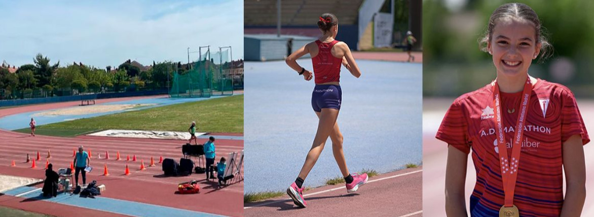EL CAMPEONATO DE MADRID DE MARCHA EN PISTA DEPARA LAS MEDALLAS DE ORO DE NOA LLORENTE, JOSÉ MESTRE Y CARMEN MARTÍN