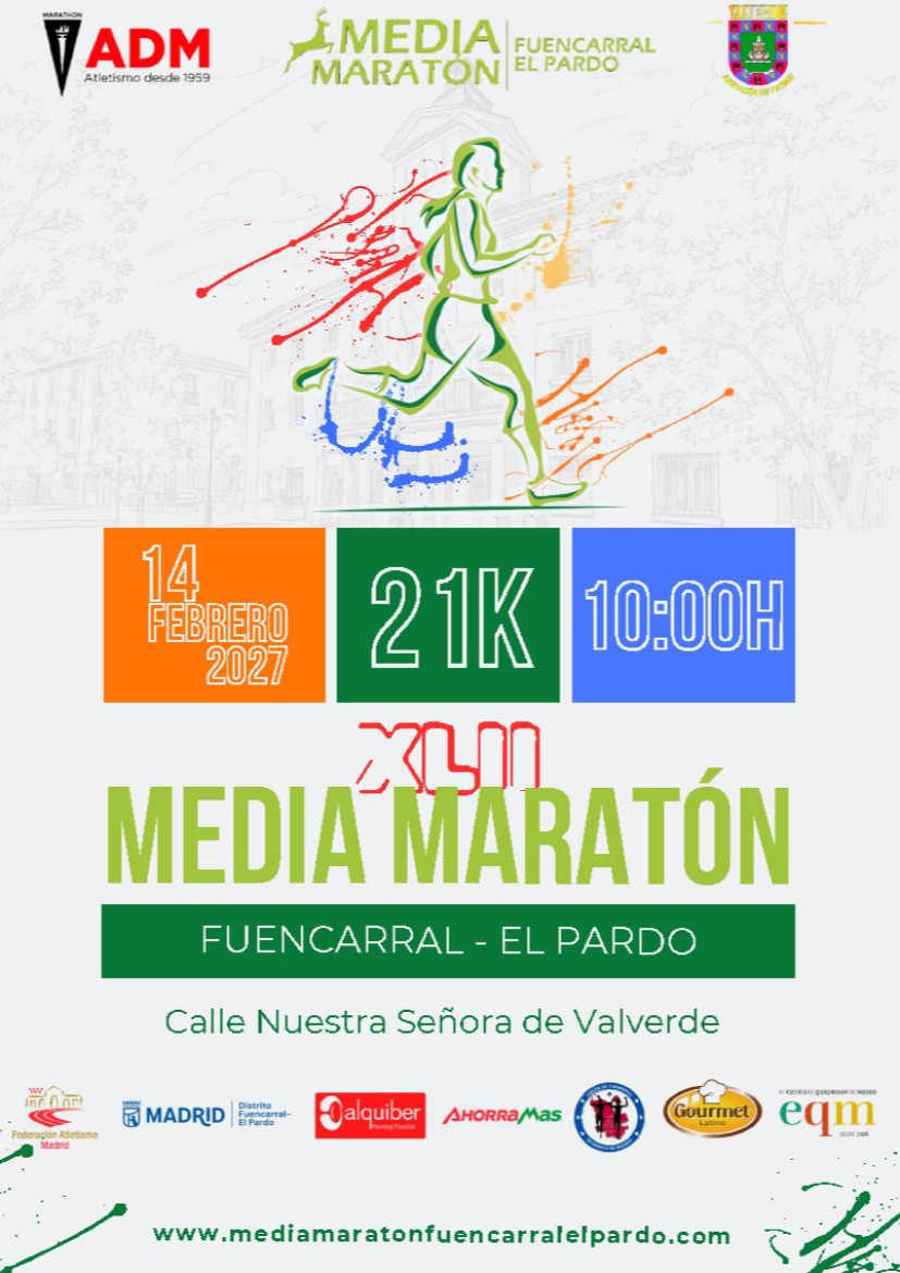 INSCRIPCIONES ABIERTAS PARA EL MEDIO MARATÓN FUENCARRAL-EL PARDO, QUE SE CELEBRARÁ EL 14 DE FEBRERO DE 2027