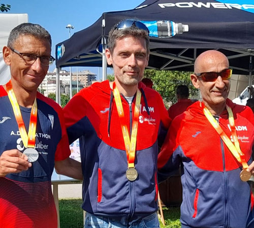 Tres medallas en el Nacional de 50 km Máster