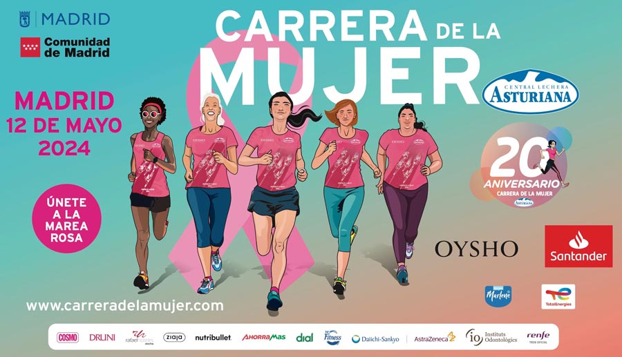 Cuenta atrás para la Carrera de la Mujer Central Lechera Asturiana de Madrid 2024: se abren inscripciones