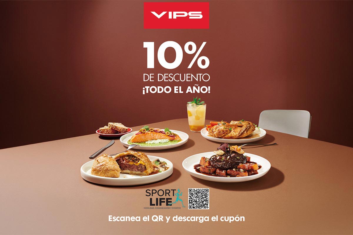Aprovecha un 10% de descuento en VIPS, ¡todo el año!