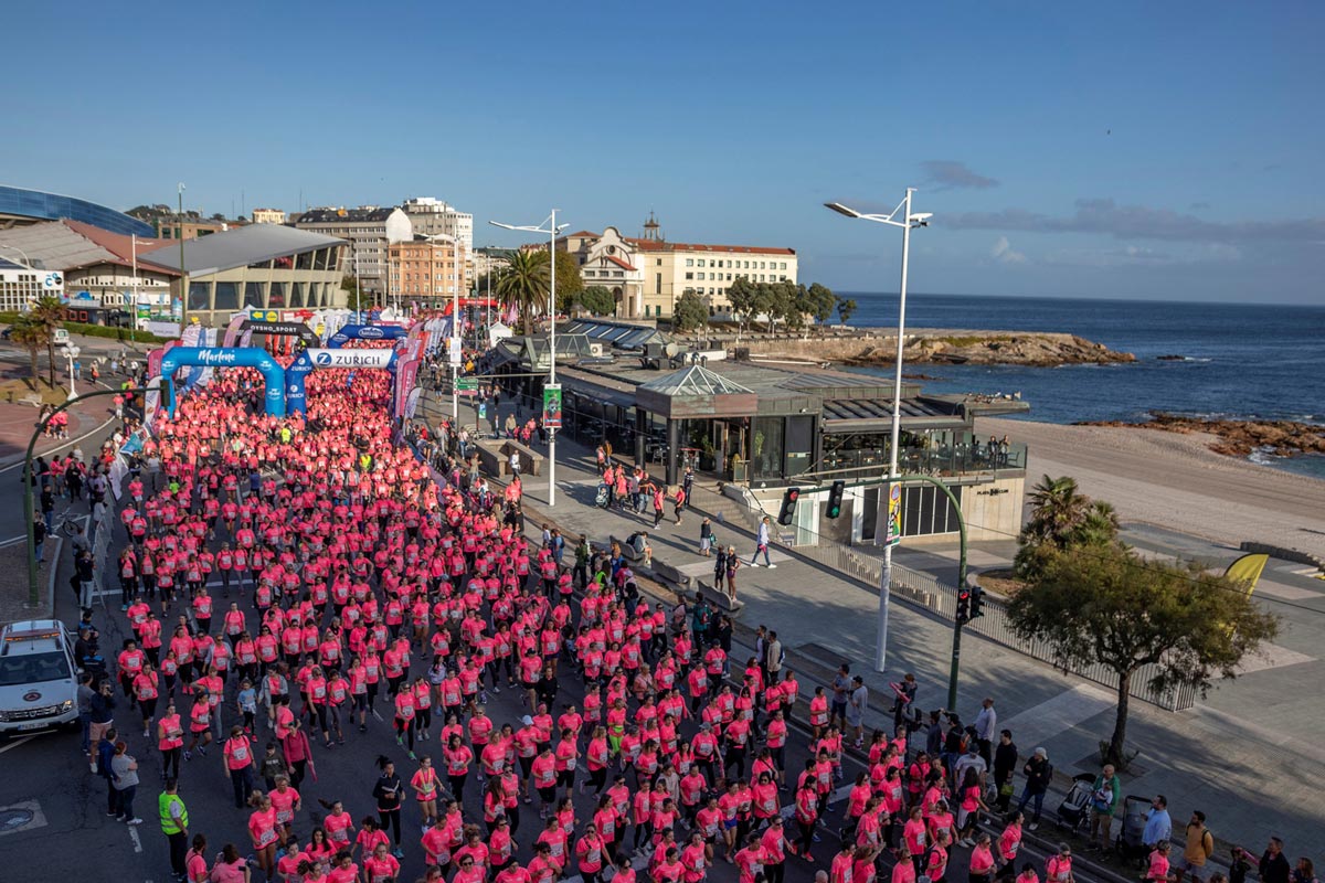 La Marea Rosa agota los dorsales para la Carrera de la Mujer Central Lechera Asturiana de A Coruña de este domingo