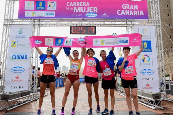 Más de 2.000 mujeres conquistan Gran Canaria en su primera Carrera de la Mujer Central Lechera Asturiana