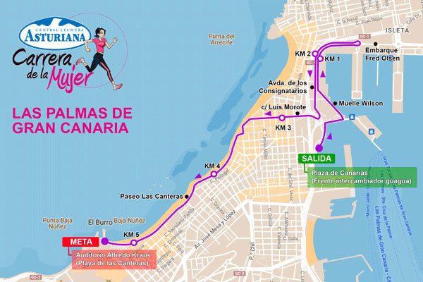 Este es el recorrido definitivo de la nueva Carrera de la Mujer de Gran Canaria