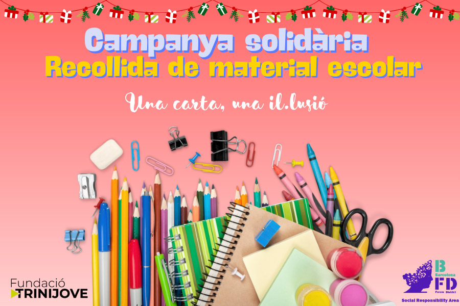Apunta’t a la recollida de material escolar de la Fundació Trinijove