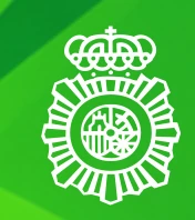 Emblema blanco con corona sobre fondo verde
