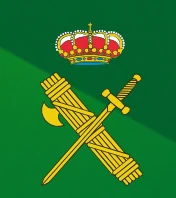 Emblema con corona, espada y haz