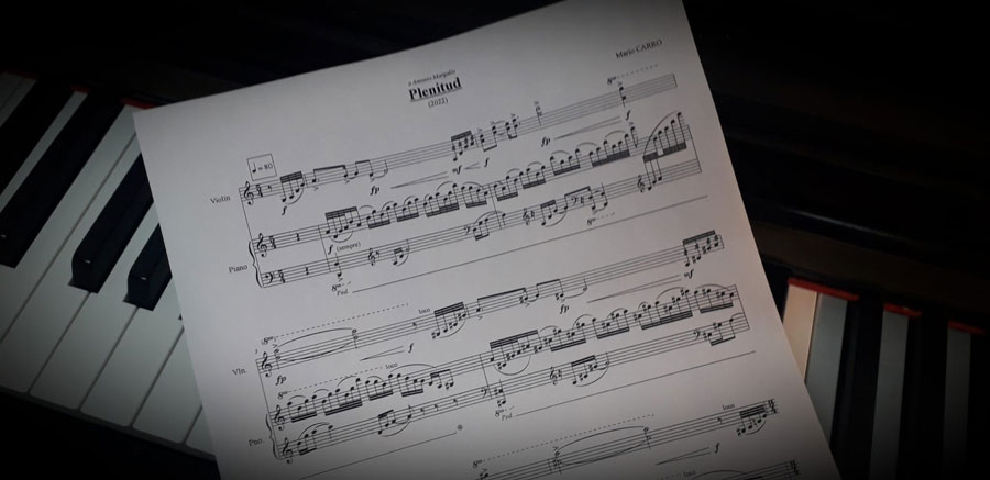 El CIMCA 2022  estrenará la obra “Plenitud”, para violín y piano, del compositor Mario Carro