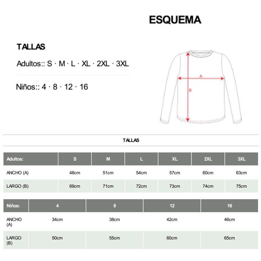 Guía de tallas Maratón de Navandrinal