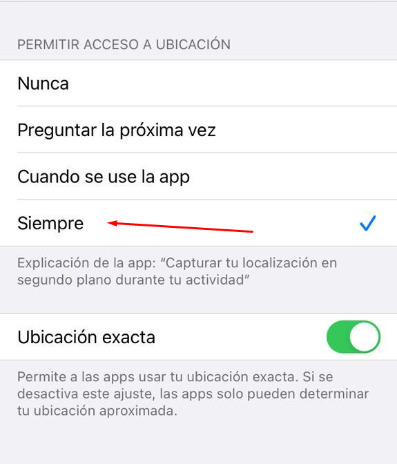 Guía visual de permisos para iOS