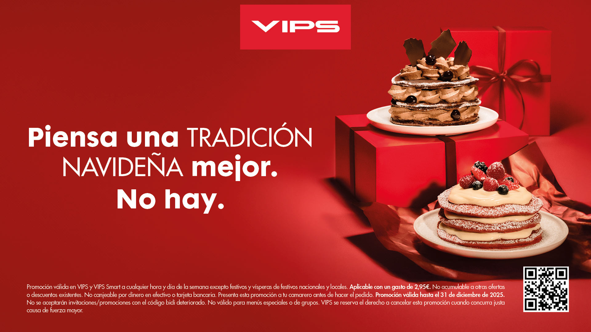 Aprovecha el descuento y prueba las tortitas navideñas de VIPS