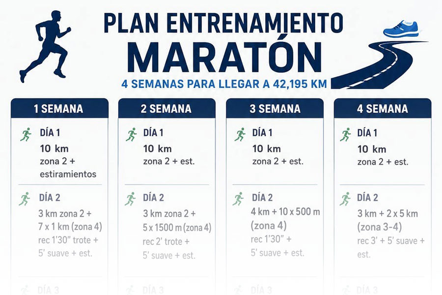 Plan de entrenamiento para el maratón: cuatro semanas para llegar preparado a los 42,195 kilómetros