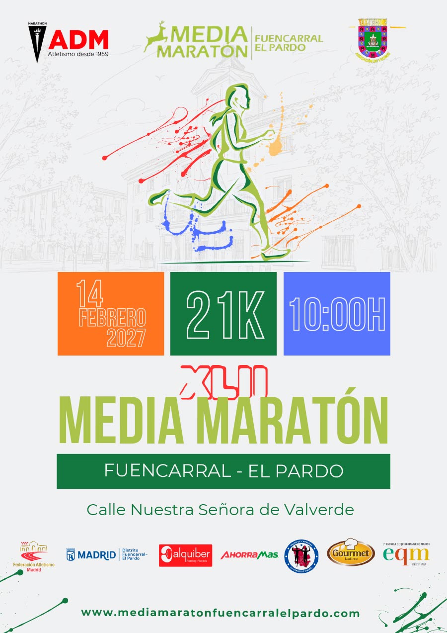 INSCRIPCIONES ABIERTAS PARA EL MEDIO MARATÓN FUENCARRAL EL PARDO, QUE SE CELEBRARÁ EL 14 DE FEBRERO DE 2027