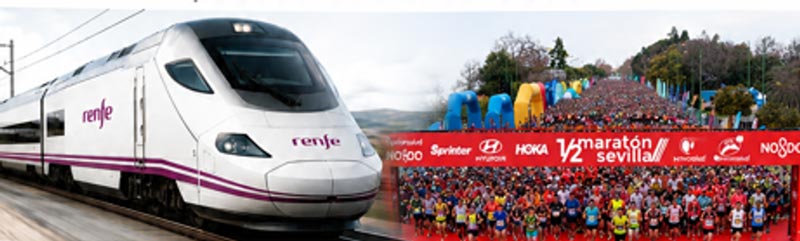¡Viaja al Medio Maratón de Sevilla con Renfe y disfruta de un 15% de descuento!