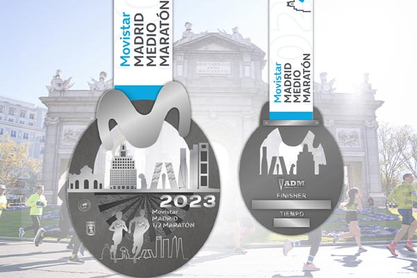 Presentada la medalla del Movistar Madrid Medio Maratón 2023 que también actualiza su expo y alcanza ya los casi 13.000 inscritos 