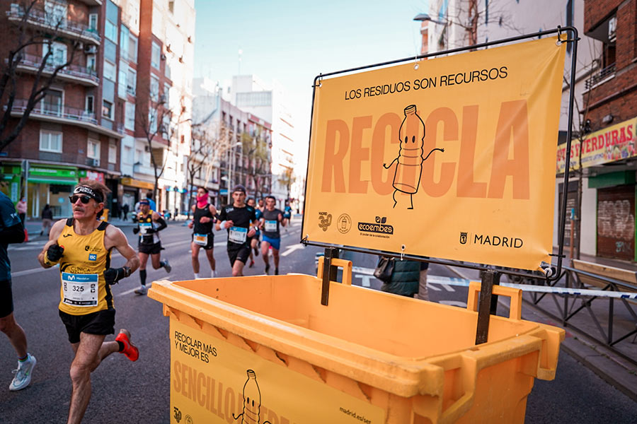 El Ayuntamiento de Madrid y Ecoembes por la sostenibilidad en el Movistar Madrid Medio Maratón
