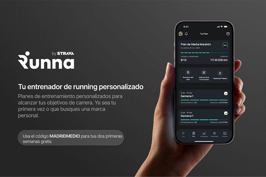 Runna es el entrenador oficial del Movistar Medio Maratón de Madrid!