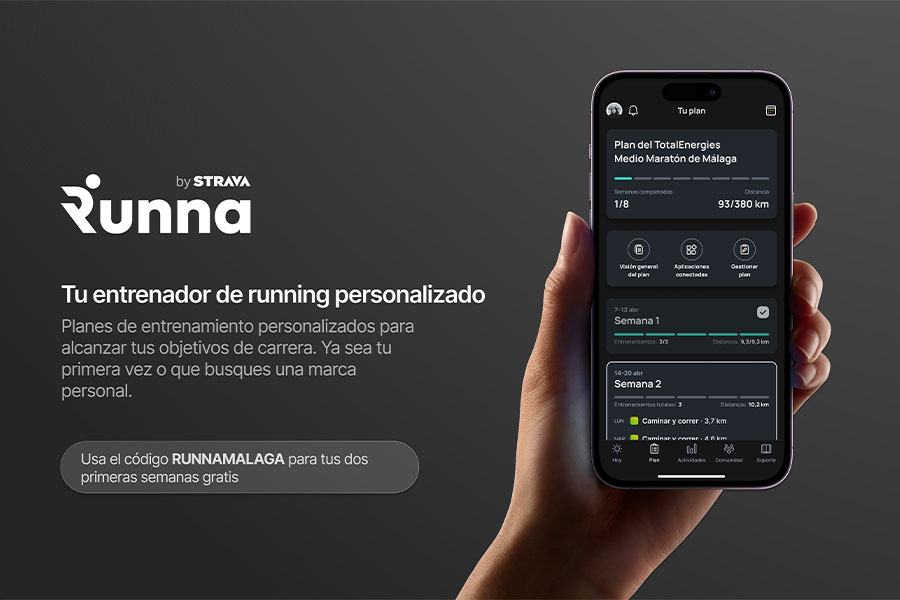 Runna is the official coach of the TotalEnergies Málaga Half Marathon!
