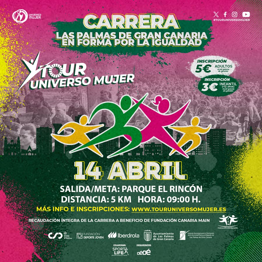 Las Palmas de Gran Canaria correrá por la solidaridad en el Tour Universo Mujer