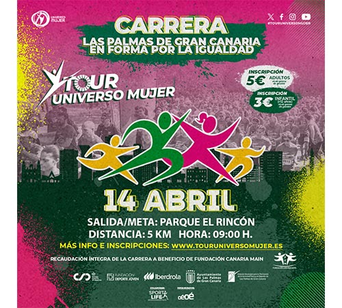 Las Palmas de Gran Canaria correrá por la solidaridad en el Tour Universo Mujer