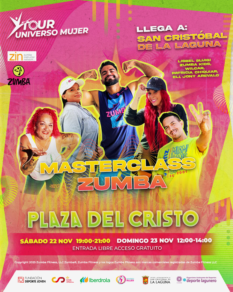 Maratón de zumba en el Tour Universo Mujer de San Cristóbal de La Laguna