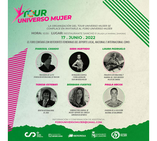 Elenco de estrellas en el Foro del Tour Universo Mujer en Zamora