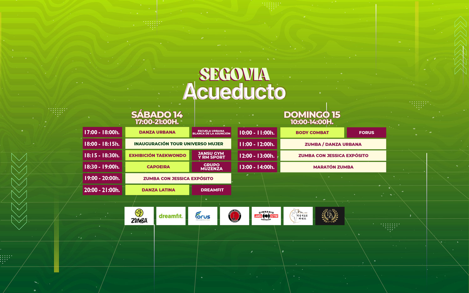 El Tour Universo Mujer llega a Segovia al ritmo de zumba, capoeira, danza… y deporte