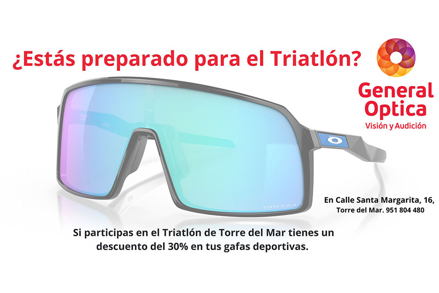Descuento del 30% directo en las gafas de sol deportivas para los inscritos en el Triatlón