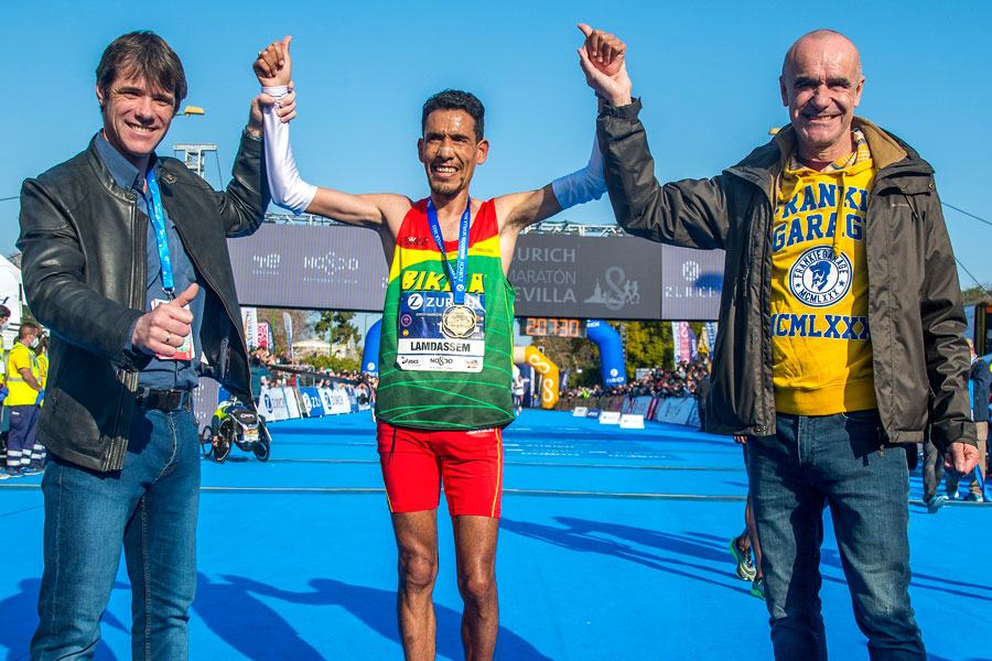 Abderehman y Megertu logran el récord masculino y femenino del Zurich Maratón de Sevilla en el que Lamdassem bate la plusmarca nacional