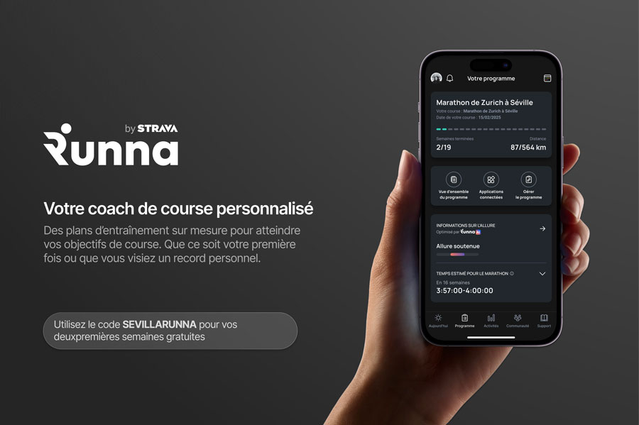 Runna est l’entraîneur officiel du Marathon de Zurich à Séville ! 
