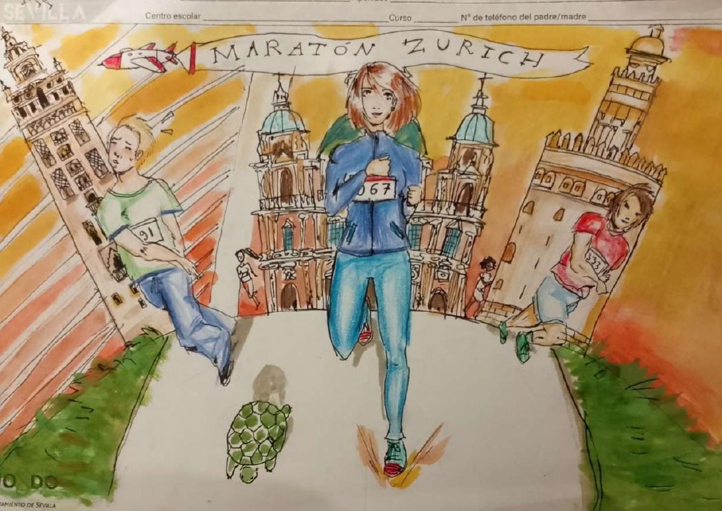YA TENEMOS A LOS GANADORES DEL CONCURSO INFANTIL DE DIBUJO DEL ZURICH MARATÓN DE SEVILLA 2026