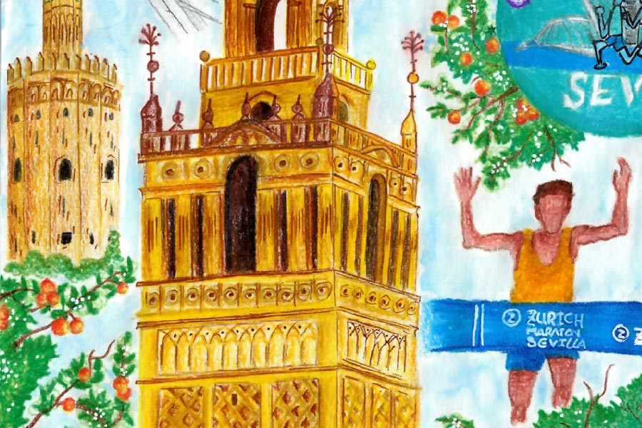 YA TENEMOS A LOS GANADORES DEL CONCURSO INFANTIL DE DIBUJO DEL ZURICH MARATÓN DE SEVILLA 2026