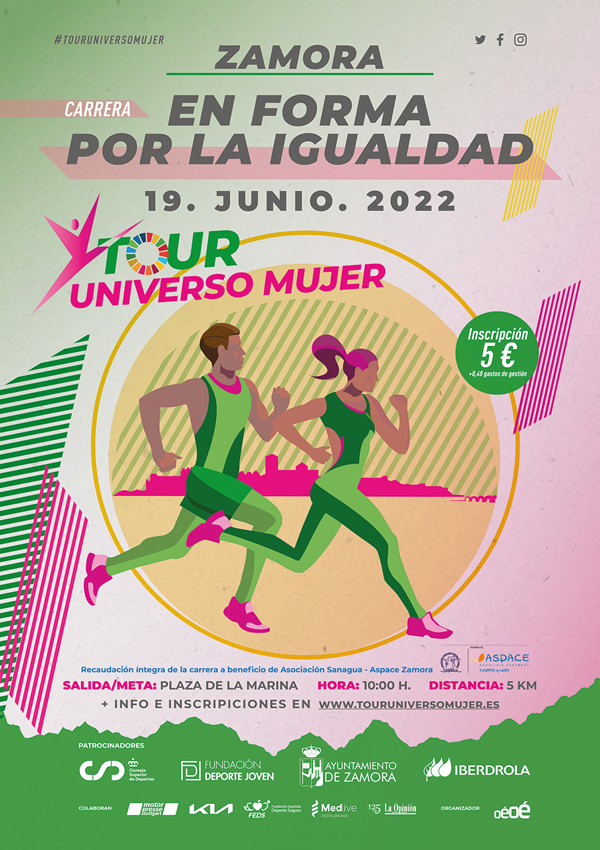 Marcha-Carrera por la Igualdad. Tour Universo Mujer. Zamora