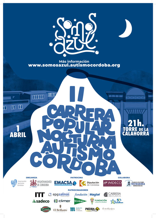 II Carrera Nocturna Popular #SomosAzul a favor de la Asociación Autismo Córdoba