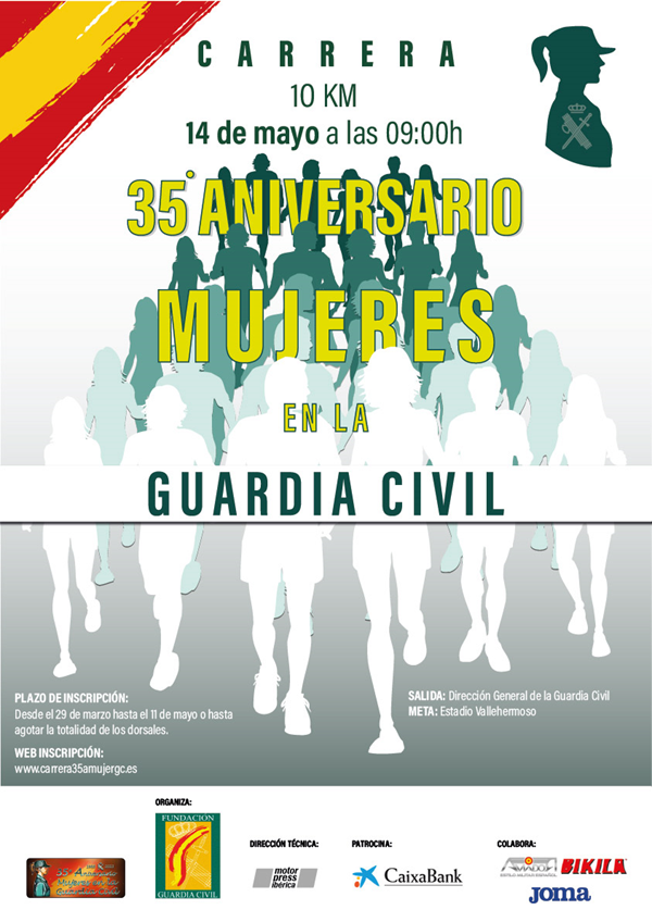 Carrera Popular 35º Aniversario Mujeres en la Guardia Civil. Seguimos Sumando