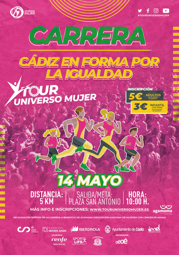 Marcha-Carrera por la Igualdad. Tour Universo Mujer. Cádiz