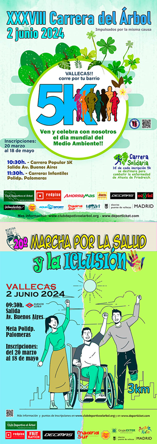 XXXVIII Carrera del Árbol y 20ª Marcha por la Salud y la Integración