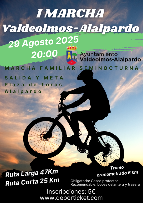 Cartel de I Marcha Nocturna Valdeolmos Alalpardo en Valdeolmos-Alalpardo, Madrid