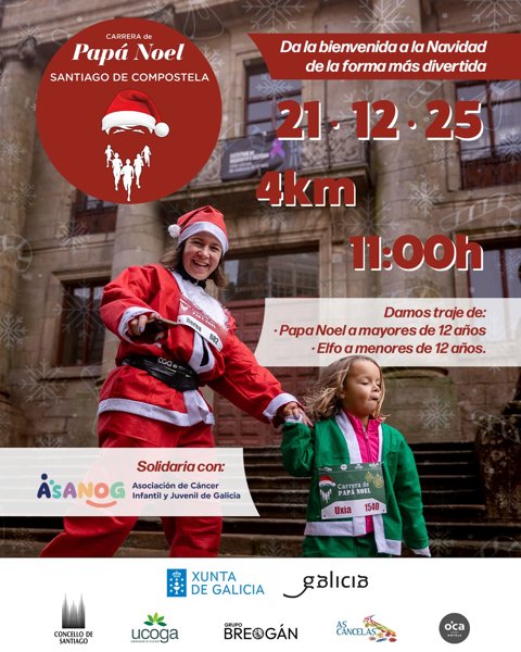 Carrera de Papá Noel de Santiago de Compostela