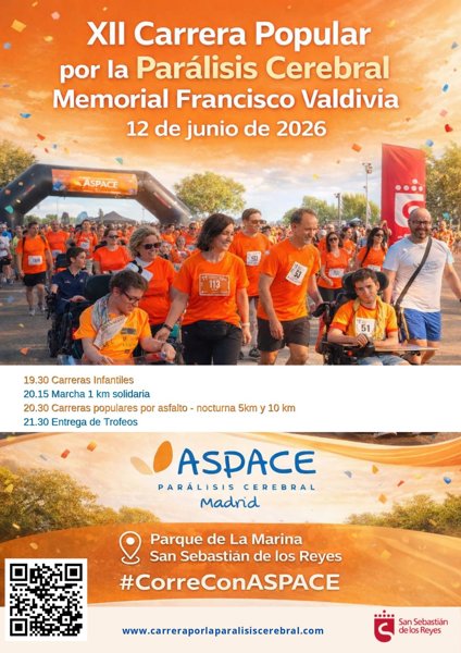 Abiertas las inscripciones para la XII Carrera Popular por la Parálisis Cerebral en San Sebastián de los Reyes