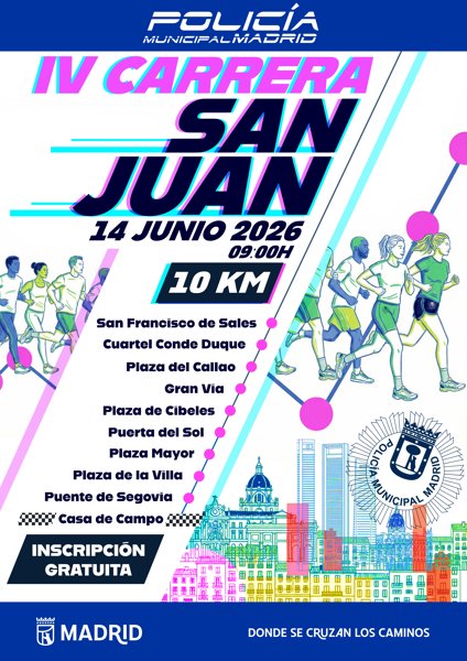 Inscripciones abiertas para la IV Carrera de San Juan de la Policía Municipal: fecha, distancia y cómo apuntarse gratis